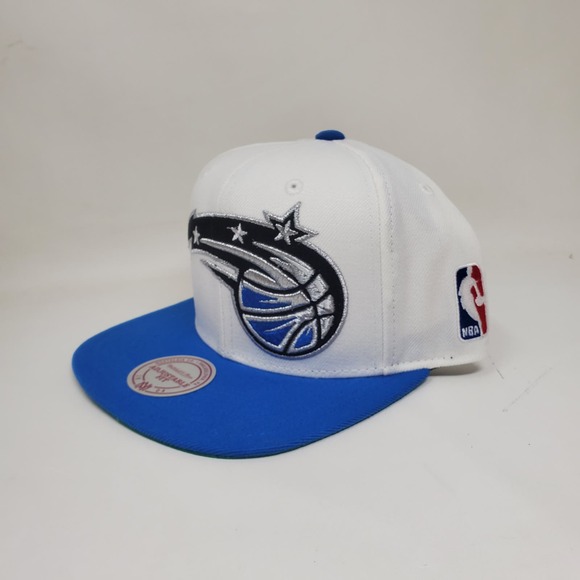 New NBA Mitchell & Ness 2tone XL Logo White Snapback Hat - Orlando Magic - Picture 3 of 6